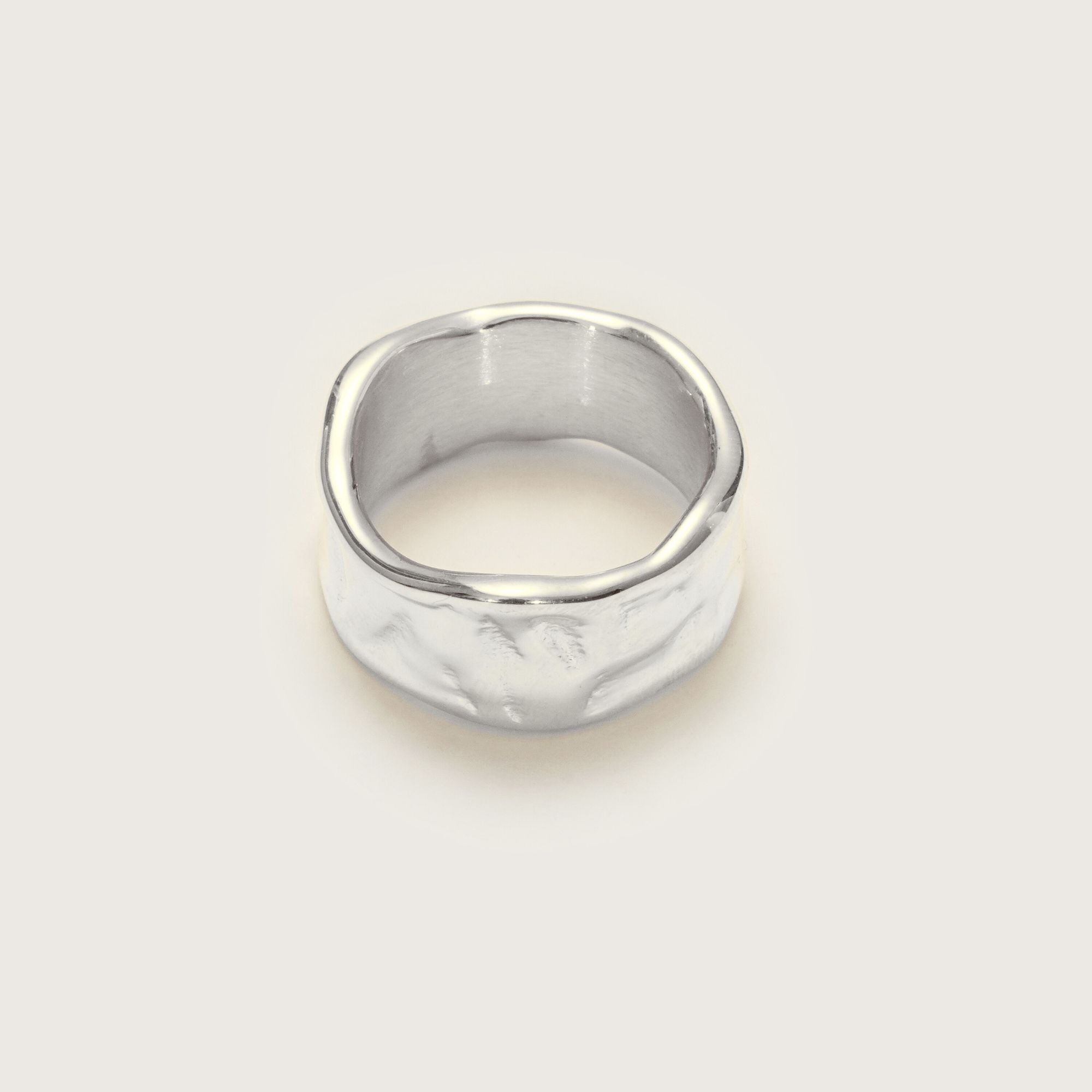 Silver Chunky Molten Ring
