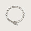 Silver Chunky Figaro T-Bar Bracelet