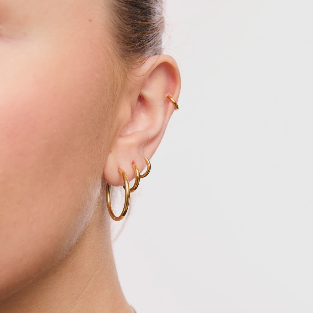 Gold Ultimate Midi Hoops 20mm