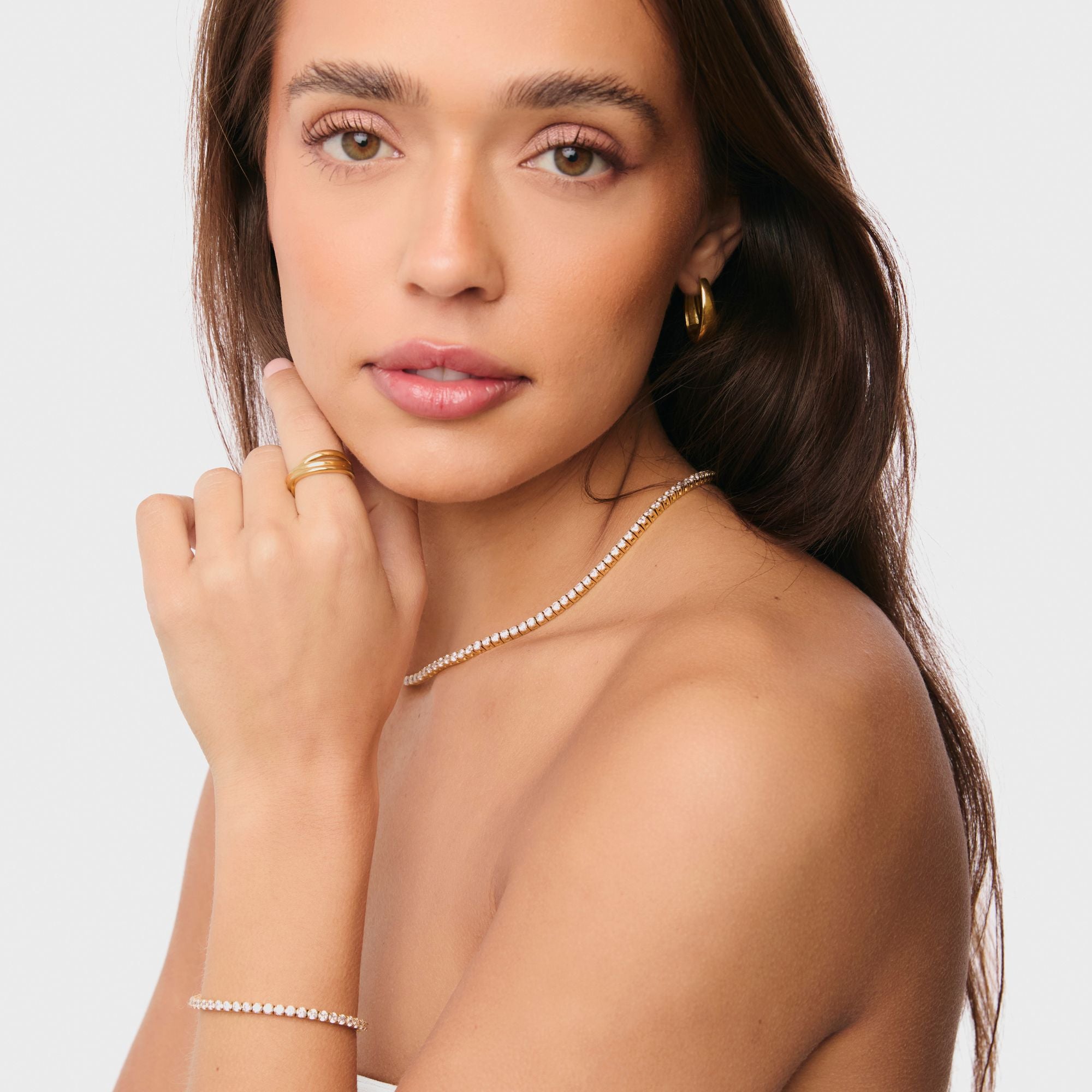 Gold Tennis Bracelet