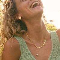 Gold Balearic Chain Choker on model
