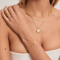 Gold Balearic Chain Choker on model
