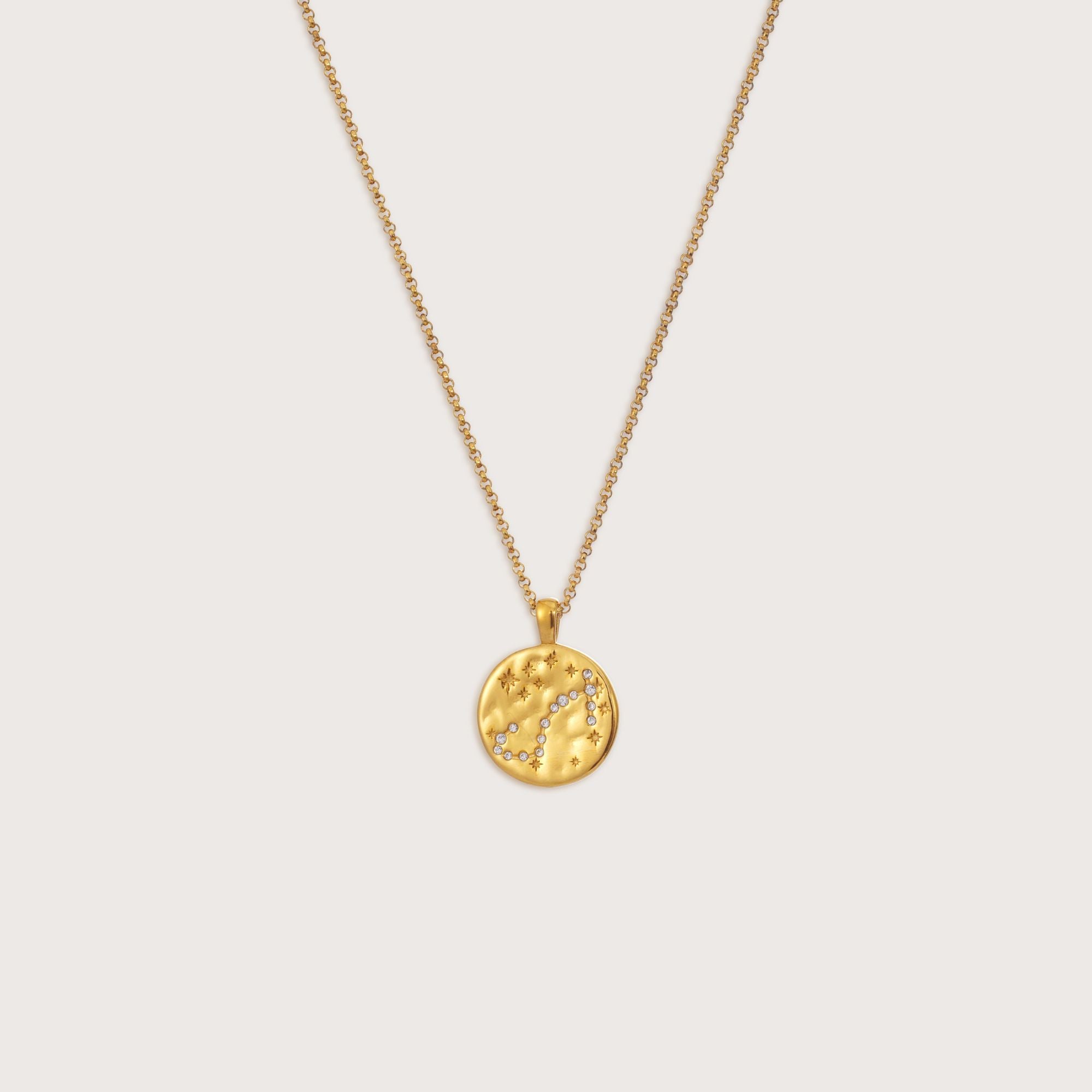 Gold Zodiac Pendant Necklace