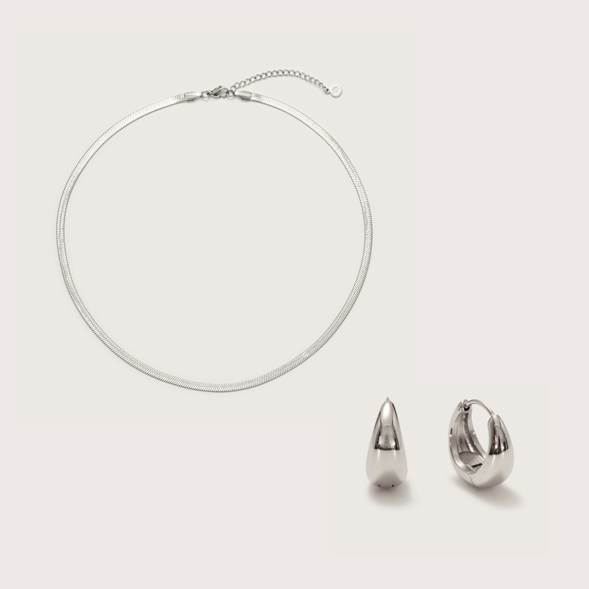 Silver Daily Ultimate Necklace and Earring Set