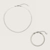 Silver Snake Chain Necklace and Bracelet Set