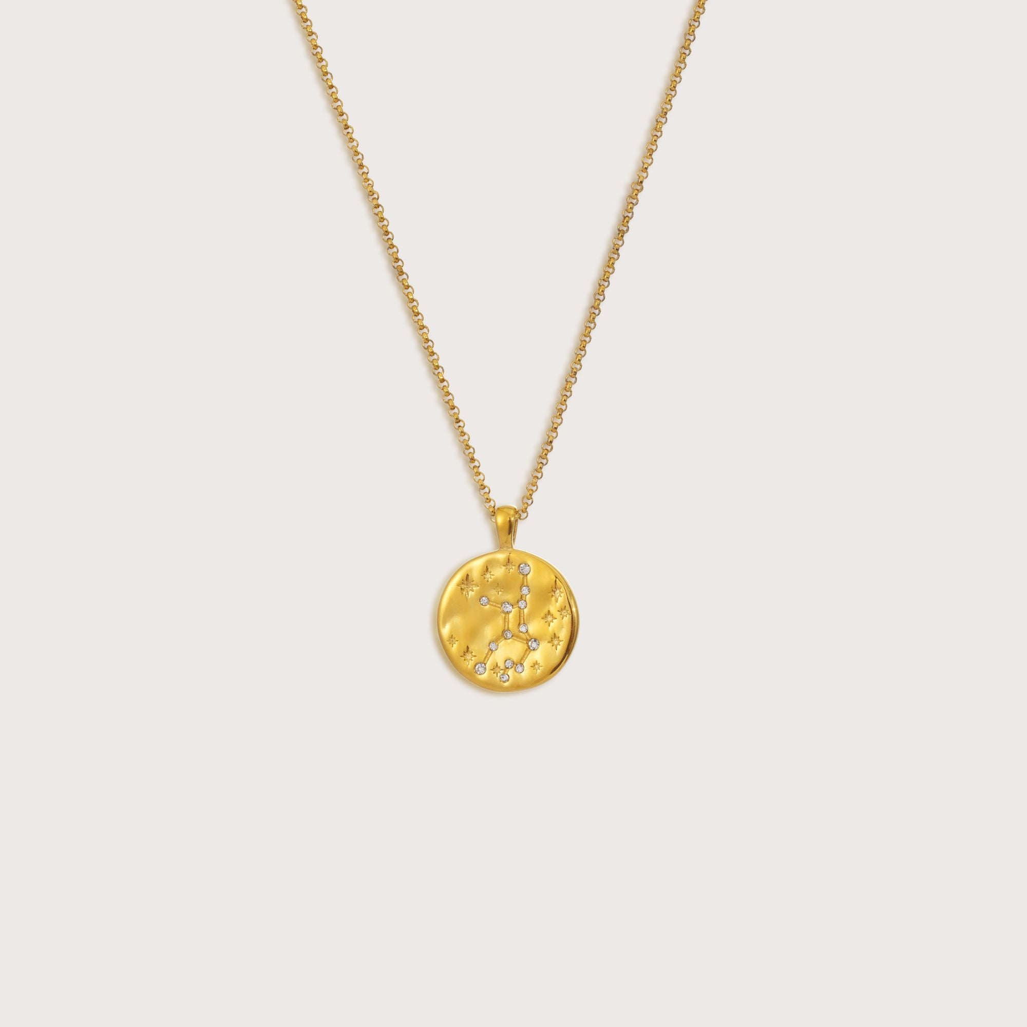 Gold Zodiac Pendant Necklace