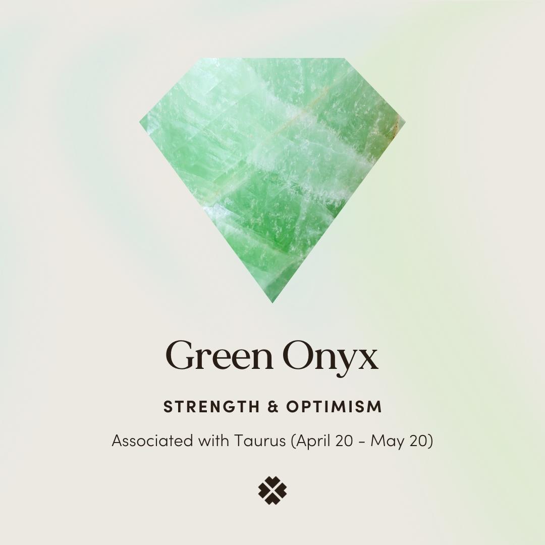 Gold Green Onyx Gemstone Huggie Earrings