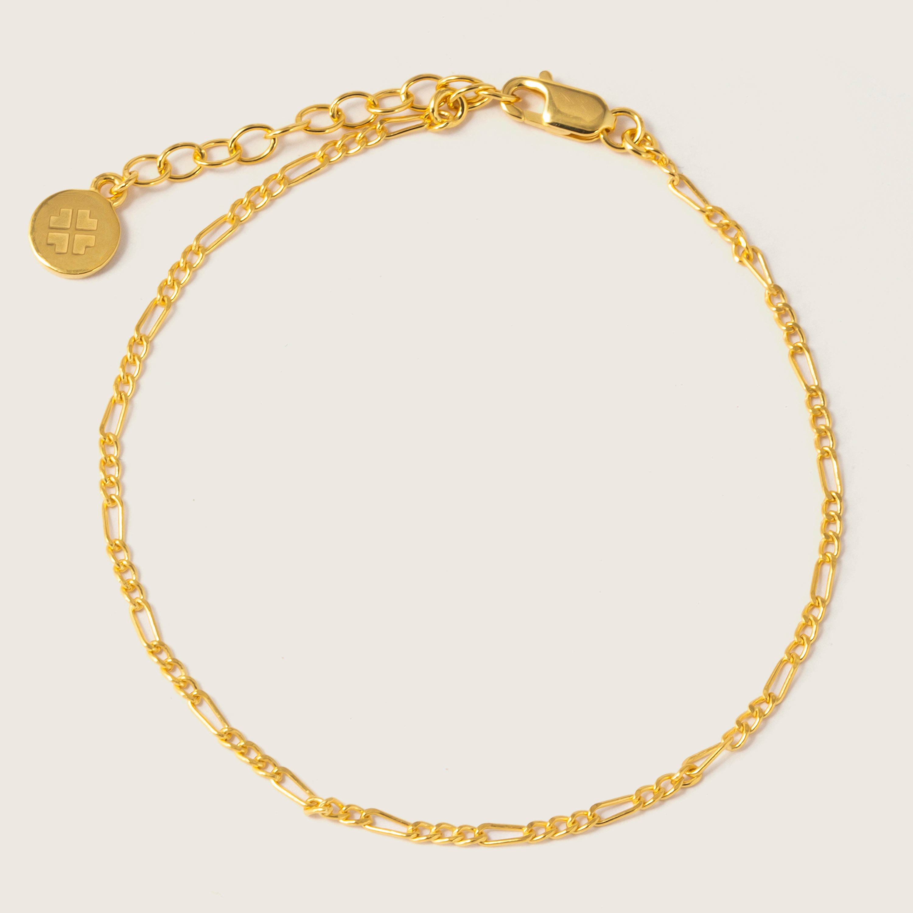 Gold Figaro Chain Bracelet