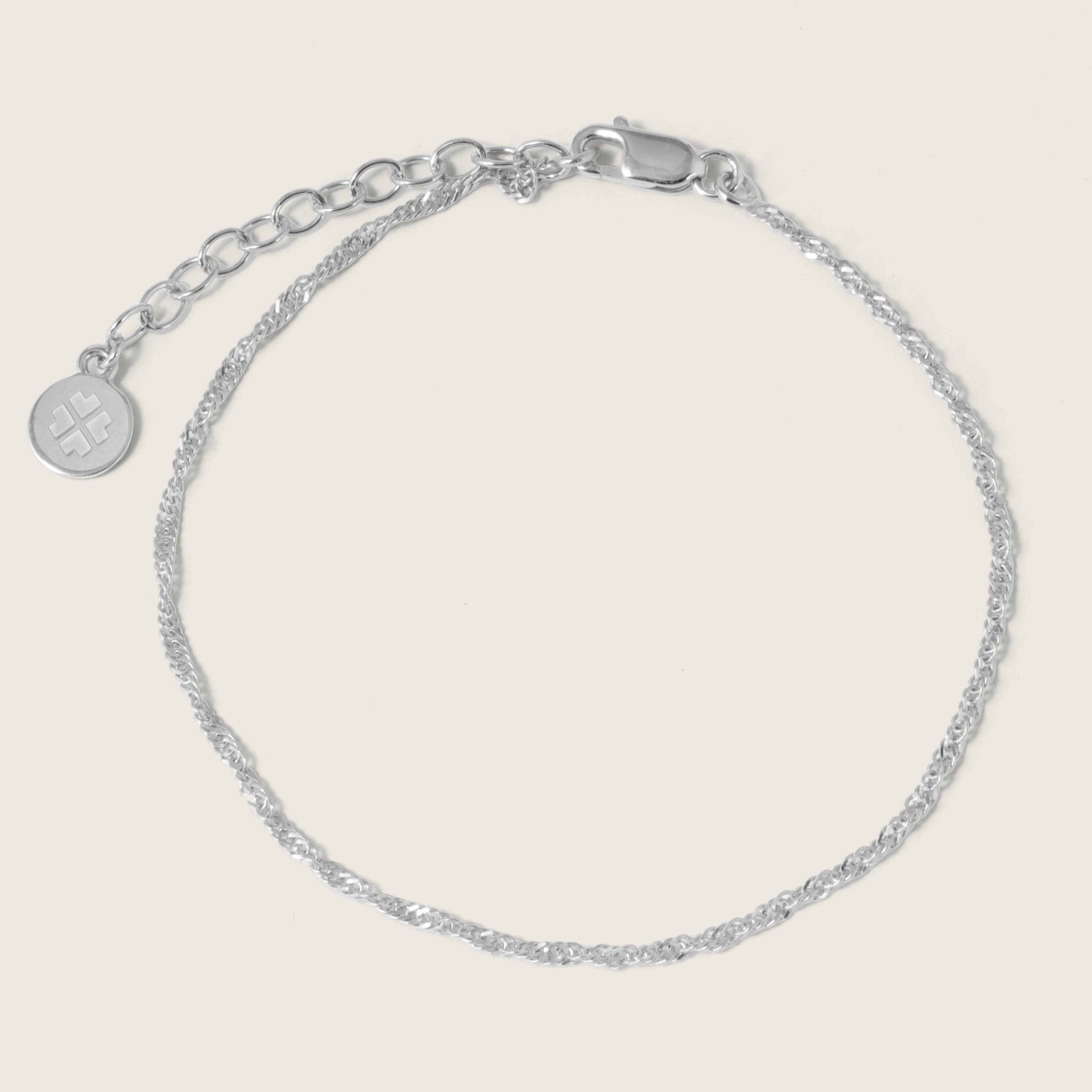 Silver Singapore Chain Bracelet