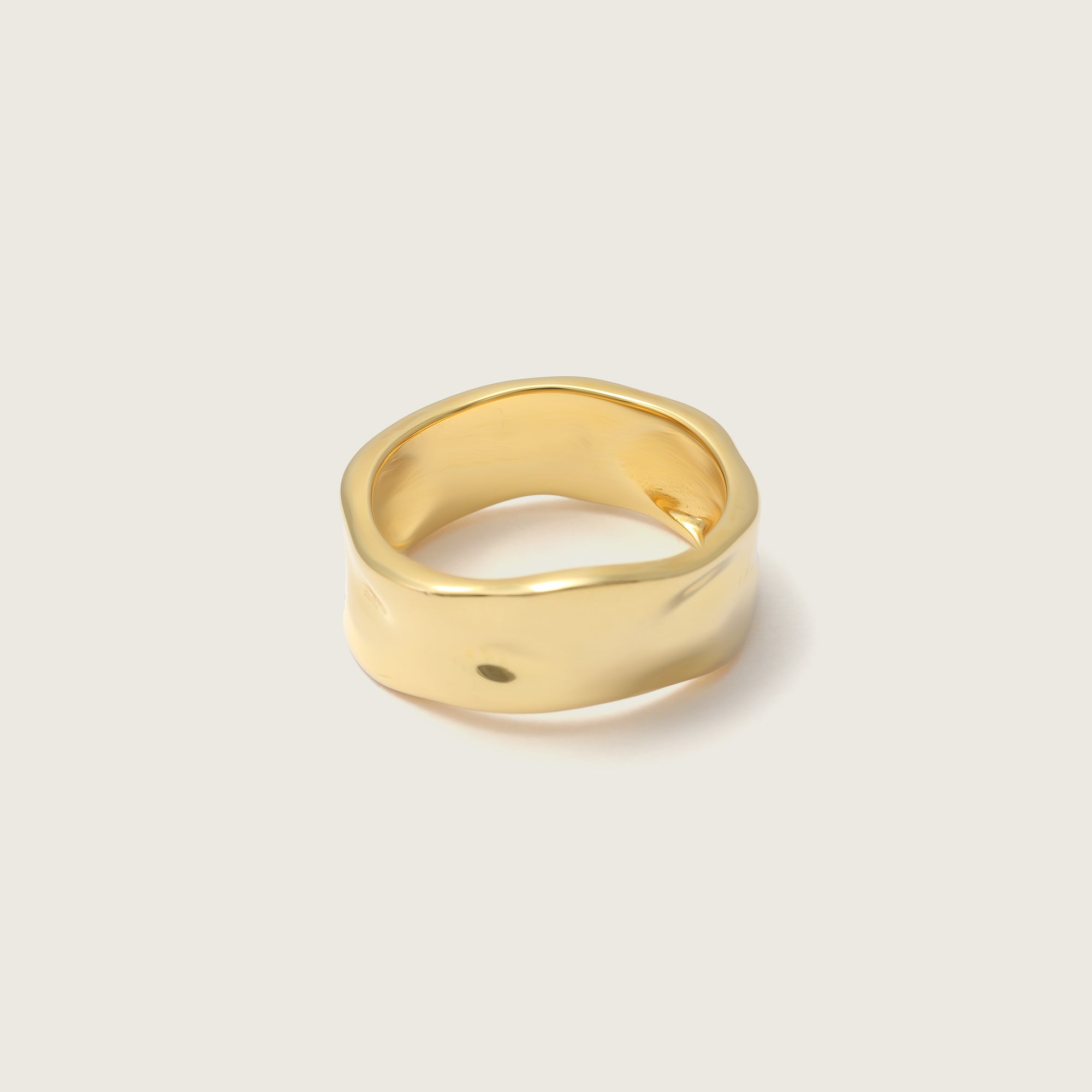Gold Chunky Flux Band Ring