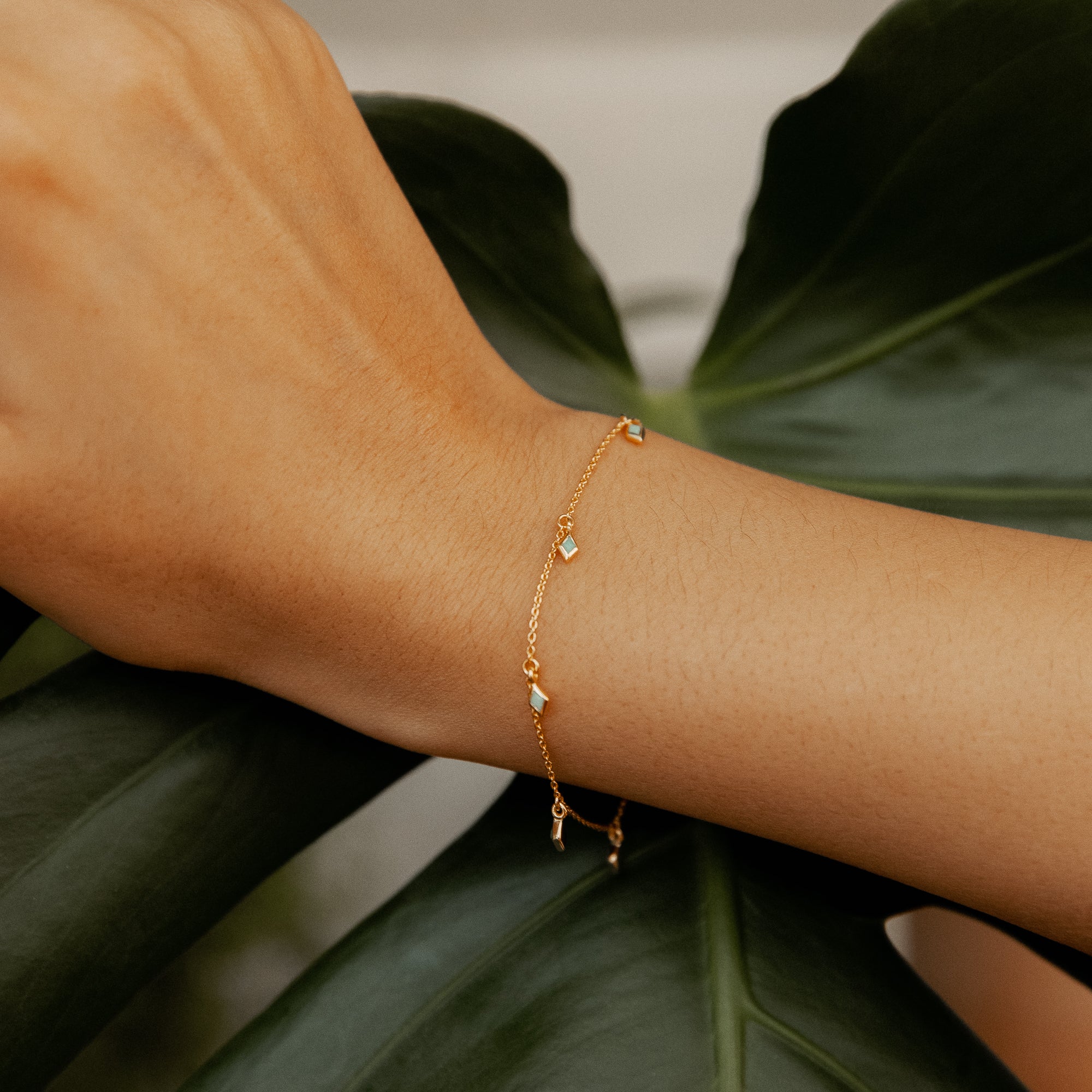 Gold Ethereal Amazonite Bracelet
