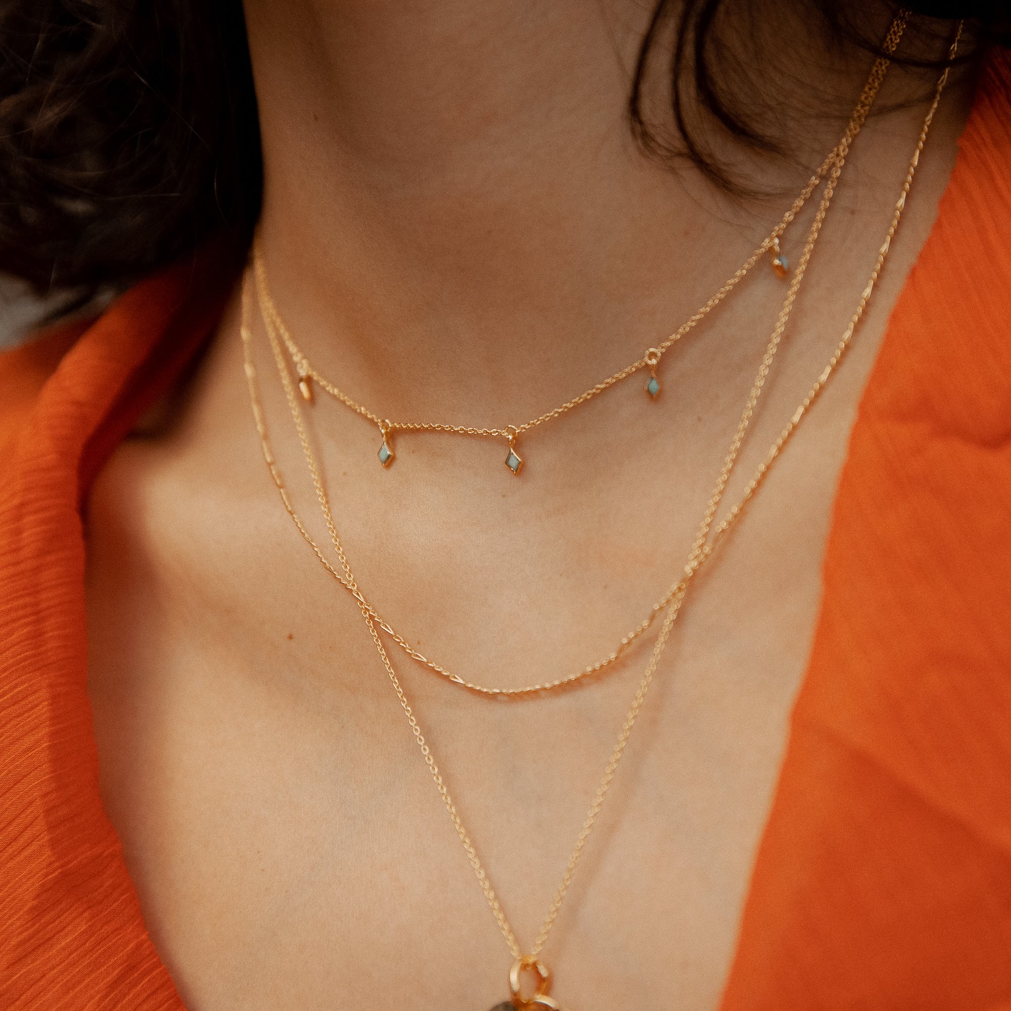 Gold Ethereal Amazonite Choker Necklace