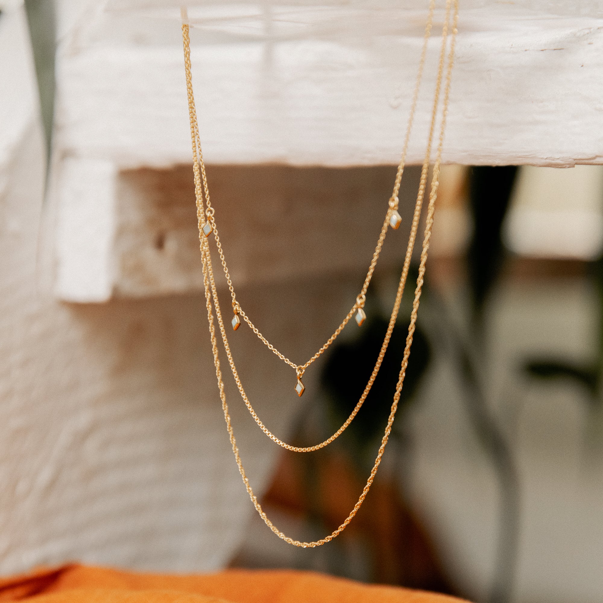 Gold Ethereal Amazonite Choker Necklace
