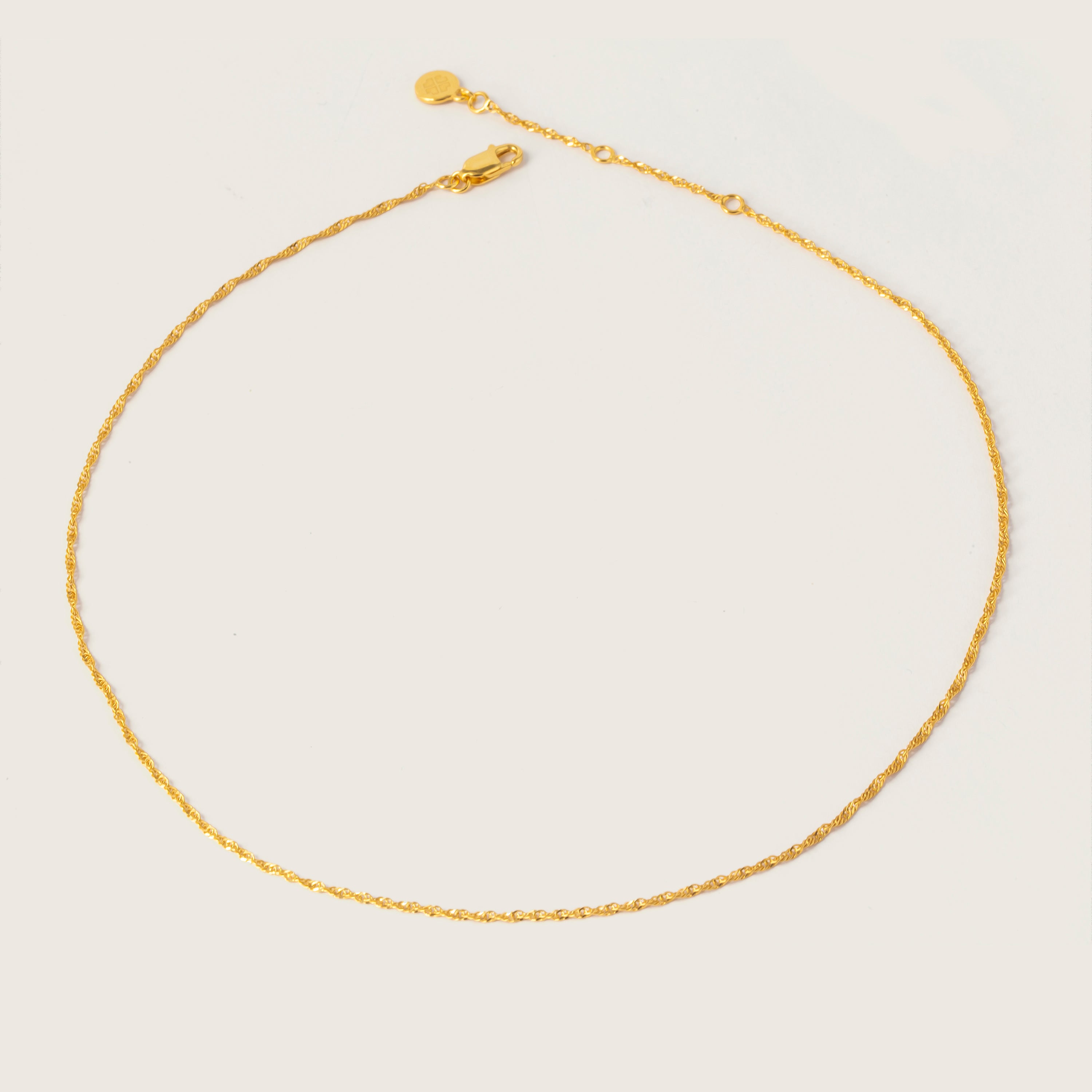 Gold Singapore Chain Choker Necklace