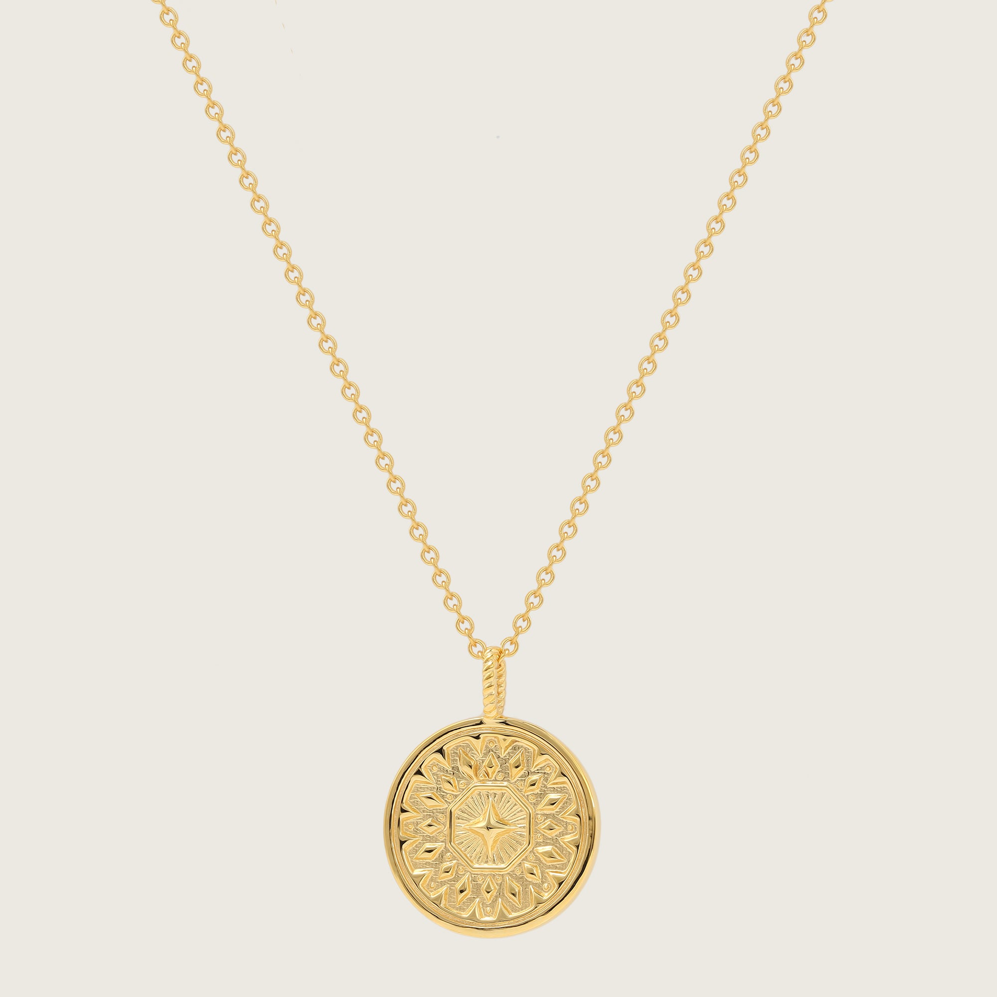Gold Theia Medallion Necklace