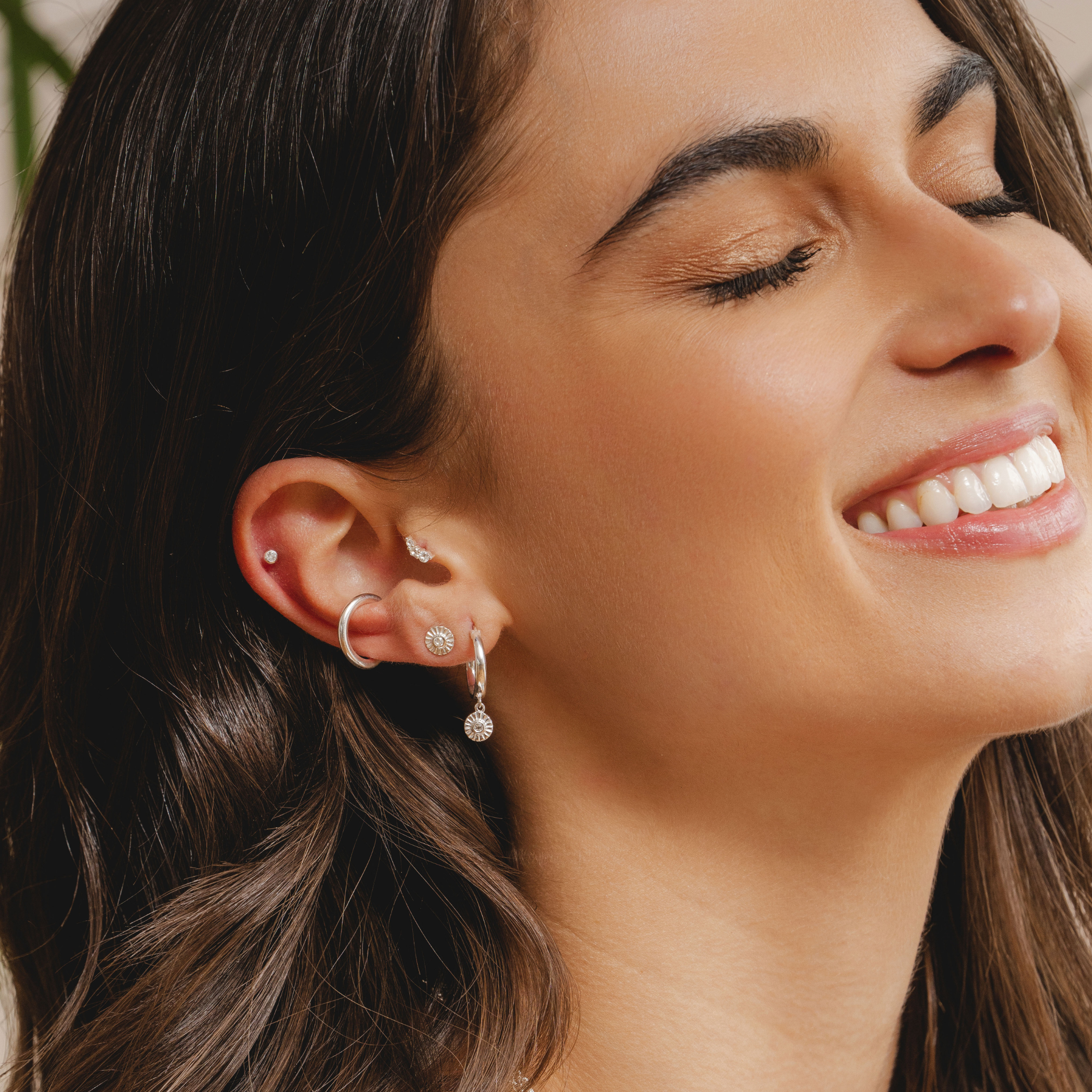 Close Up Of Woman39s Ear With Earrings Stock Photo  Download Image Now   Earring Ear Pierced  iStock